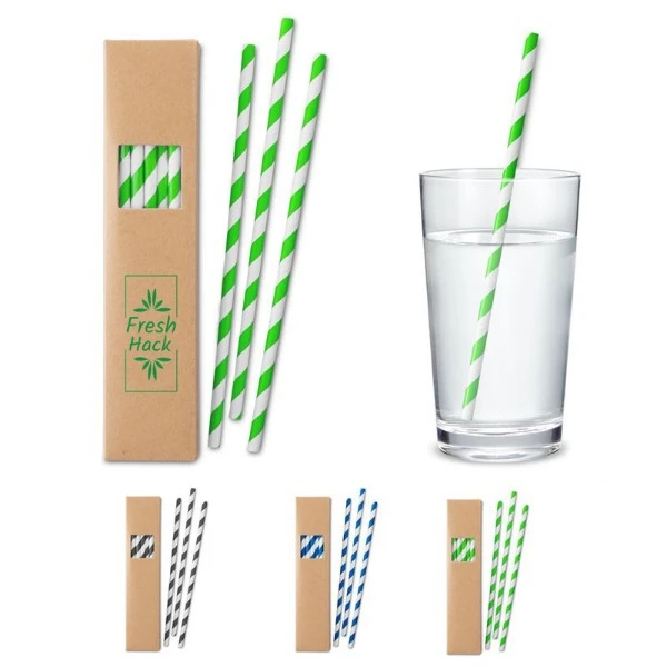Promotional Paper Straw Set - 20 Pc.