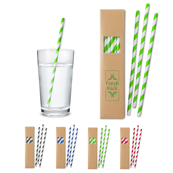 Promotional Paper Straw Set - 20 Pc.