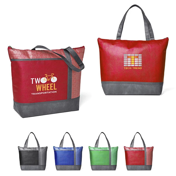 Promotional Hexagon Pattern Non-Woven Cooler Tote 