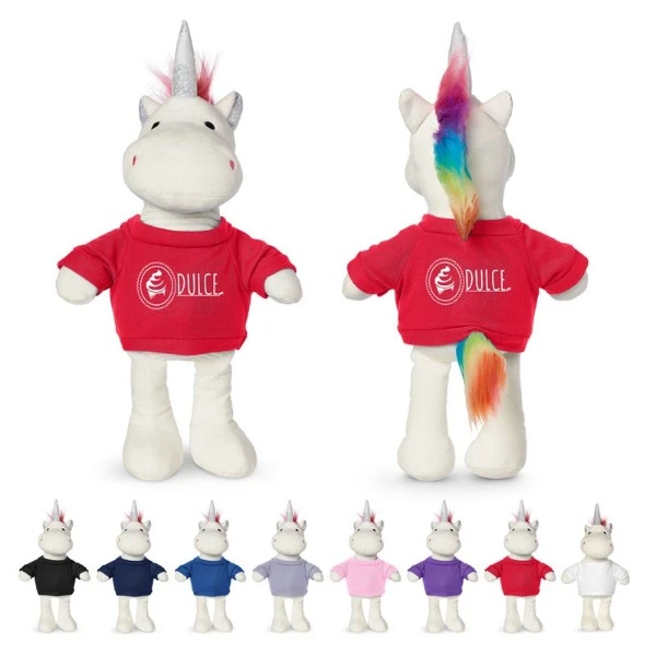 Promotional Plush Unicorn with T-Shirt 