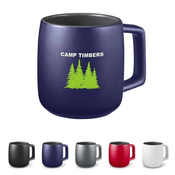 Promotional Geo Square Handle Ceramic Mug -15 OZ.  