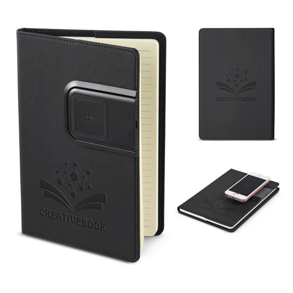 Promotional Journal with Wireless Charging Panel 