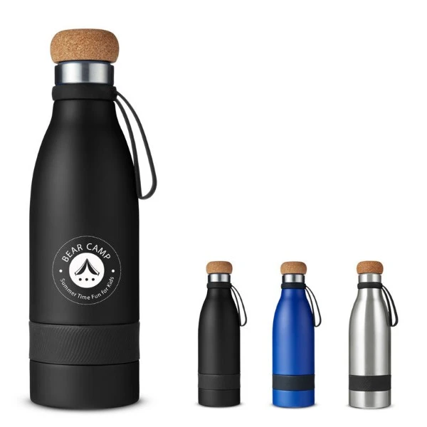 Promotional Double Wall 19 Oz.  Vacuum Bottle with Cork Lid