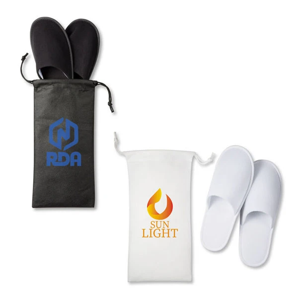 Promotional Travel Slippers in Pouch 