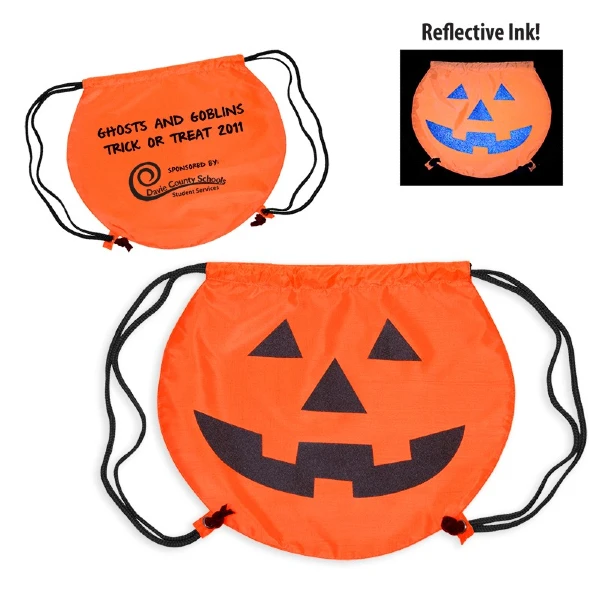 Promotional Pumpkin Drawstring Backpack