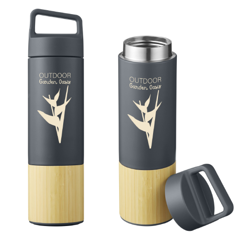 Promotional 20 oz. Tao Bamboo Vacuum Insulated Bottle