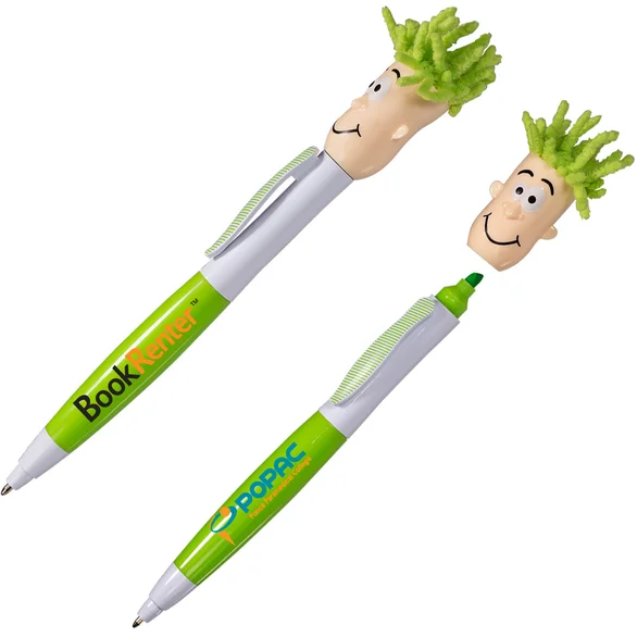 Promotional Green MopTopper® Highlighter Pen 