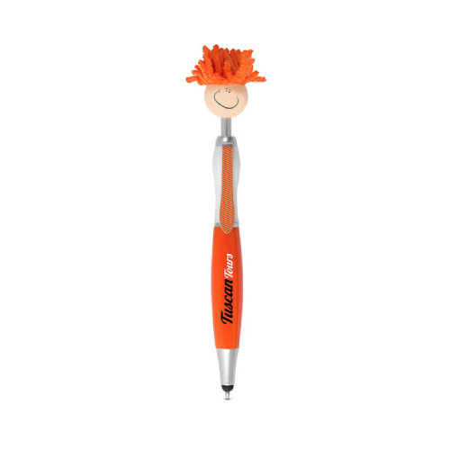 Promotional  Orange MopToppers Screen Cleaner With Stylus Pen