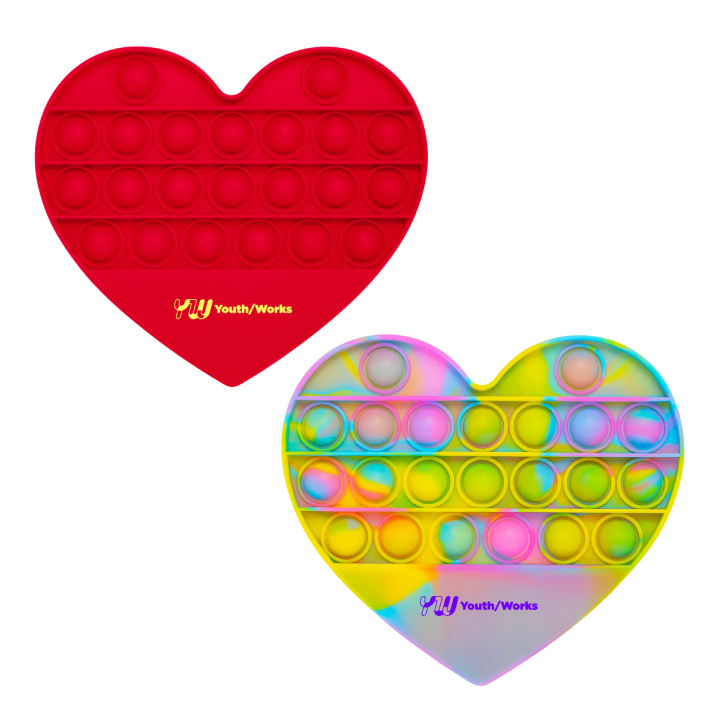 Promotional Push Pop Bubble Heart Shape Fidget Sensory Toy