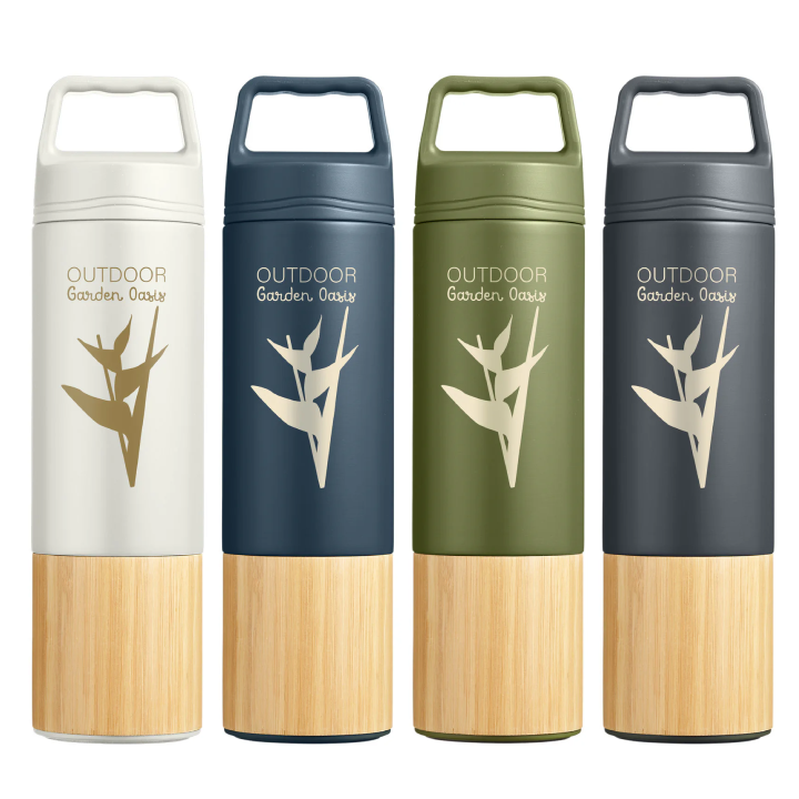Promotional 20 oz. Tao Bamboo Vacuum Insulated Bottle