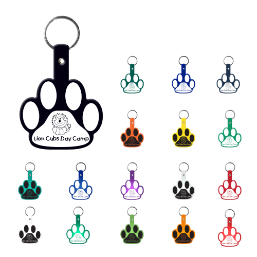 Promotional Paw Flexible Key Tag