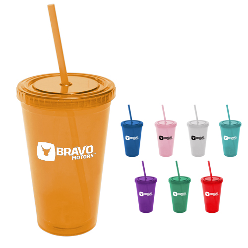View Image 2 of All Pro Acrylic Cup with Straw