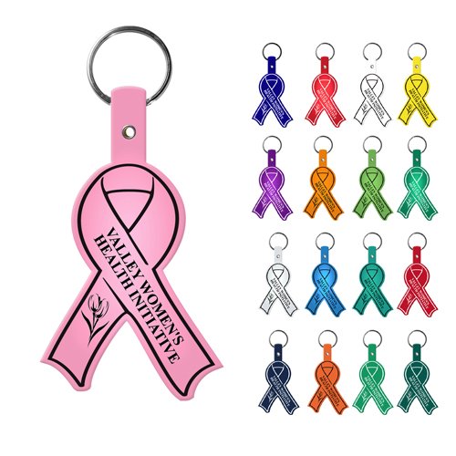 Awareness Ribbon Flexible Keytag