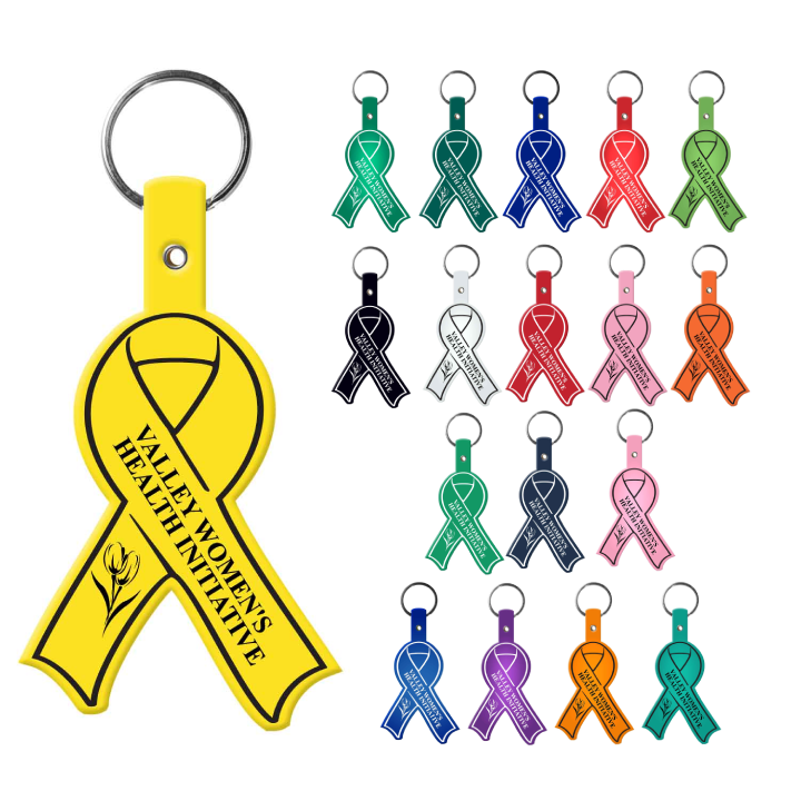 Promotional Awareness Ribbon Flexible Keytag