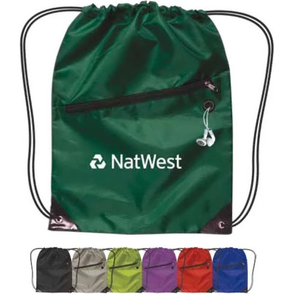 Promotional Drawstring Backpack with Zipper