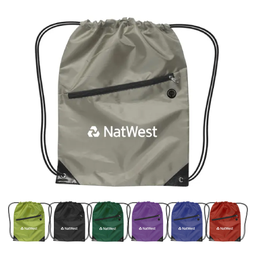 Promotional Drawstring Backpack with Zipper