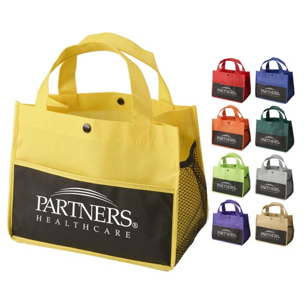 View Image 2 of Mini Snap Non-Woven Lunch Tote