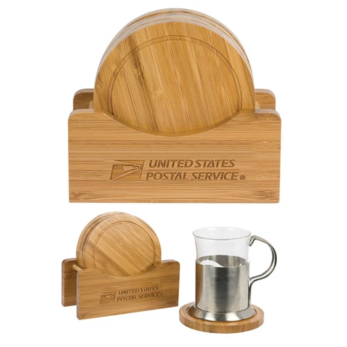 Promotional Bamboo Coasters Set 