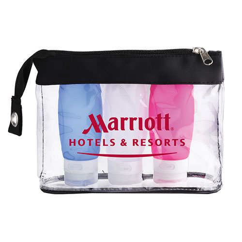 Travel Toiletry Pouch & Bottles