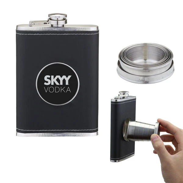 Promotional Collapsible Shot Cup 8 Oz Flask