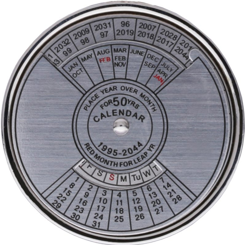 50 Year Perpetual Calendar Metal Keychain Imprint your Custom Logo