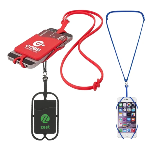 Promotional Silicone Lanyard Cell Phone Holder
