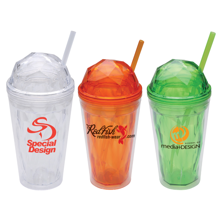 Promotional Domed Double Wall Acrylic Tumbler