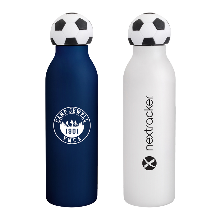 Promotional Soccer Top 25oz Double-Wall Stainless Bottle