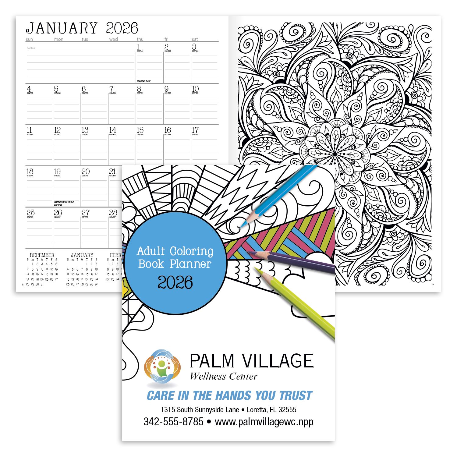 Adult Coloring Book Planner -(2024)