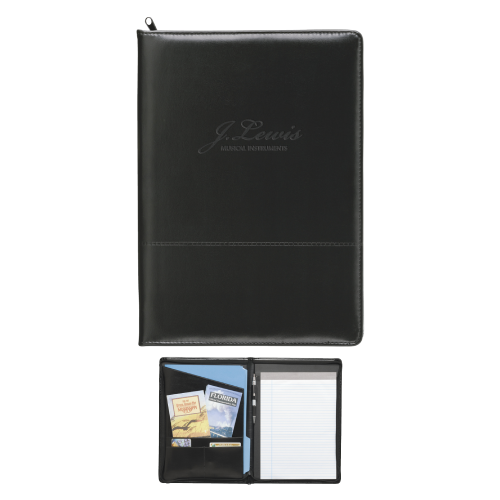 Promotional Script Zippered  Padfolio