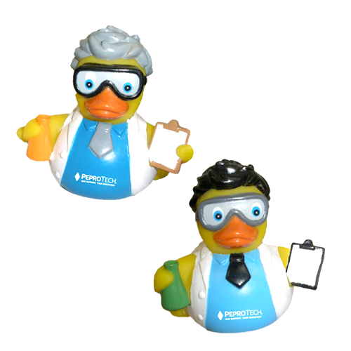 Promotional Rubber Whacky Scientist Duck