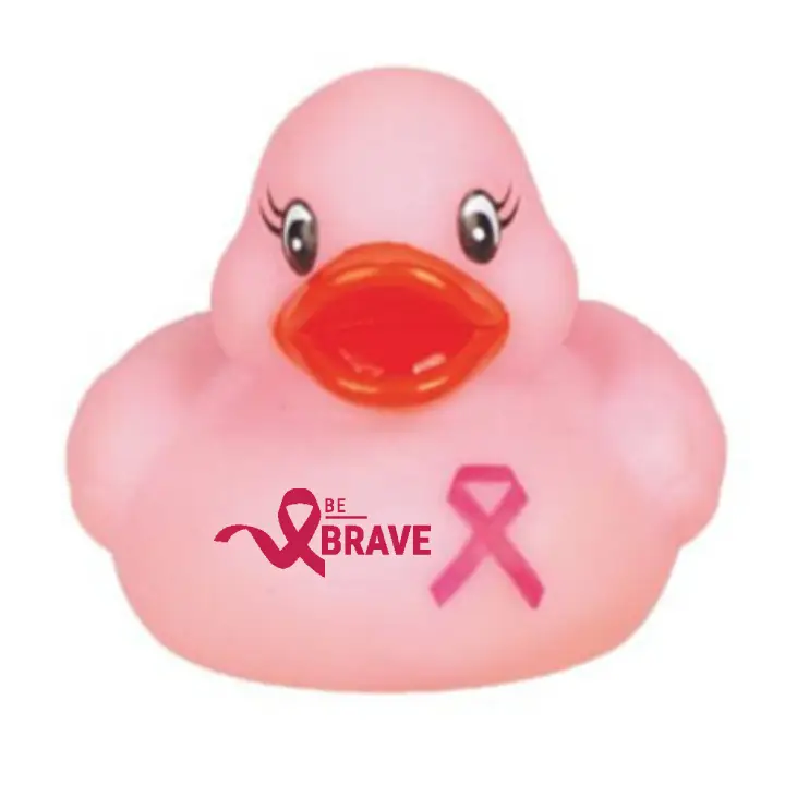 Promotional Pink Cancer Ribbon Duck