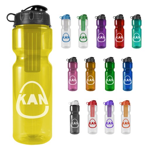 Promotional Infuser Bottle with Flip Lid 28 oz