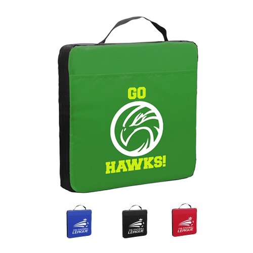 Promotional Fabric  Stadium Cushion- with Pocket-13.5