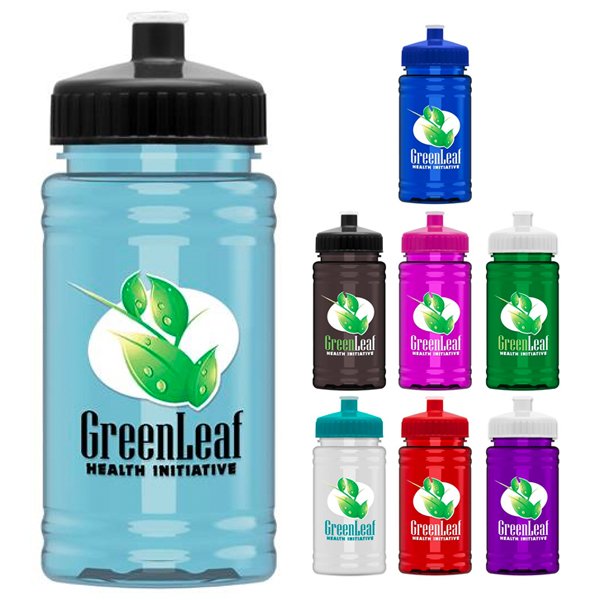 Promotional UpCycle Mini RPet Sports Bottle with Push-Pull Lid 