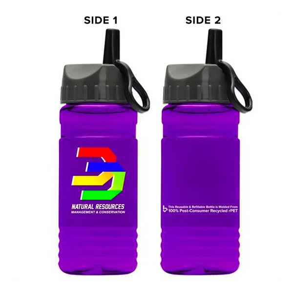 View Image 2 of RPET Bottle Ring with Straw Lid - Digital Imprint