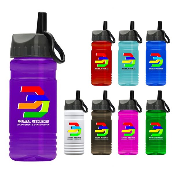 Promotional RPET Bottle Ring with Straw Lid - Digital Imprint