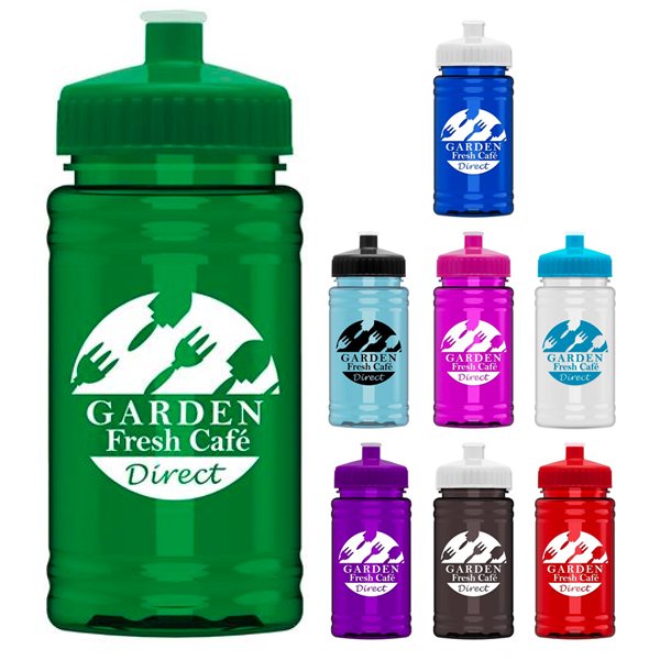 Promotional UpCycle RPet Sports Bottle with Push-Pull Lid-16 Oz.