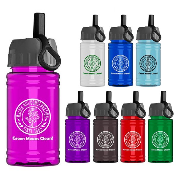 View Image 2 of UpCycle RPet Sports Bottle with Ring Straw Lid -16 Oz.