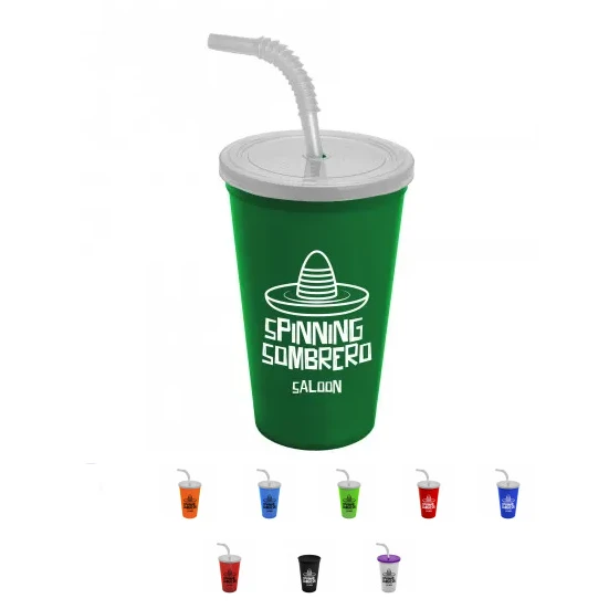 Promotional 22 Oz. Sport Sipper With Flex Straw