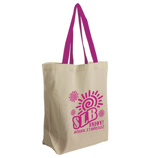 Promotional Pink Brunch Tote - Cotton Grocery Tote