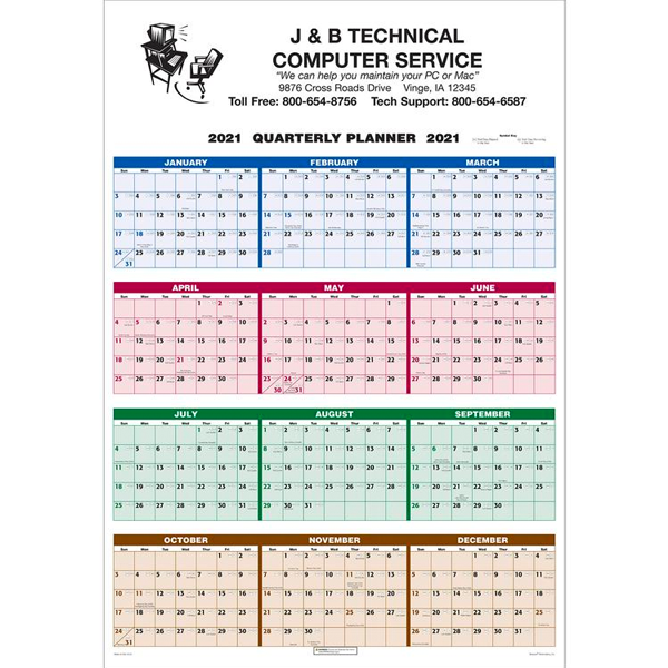 Promotional 4-Color Full Year Calendar