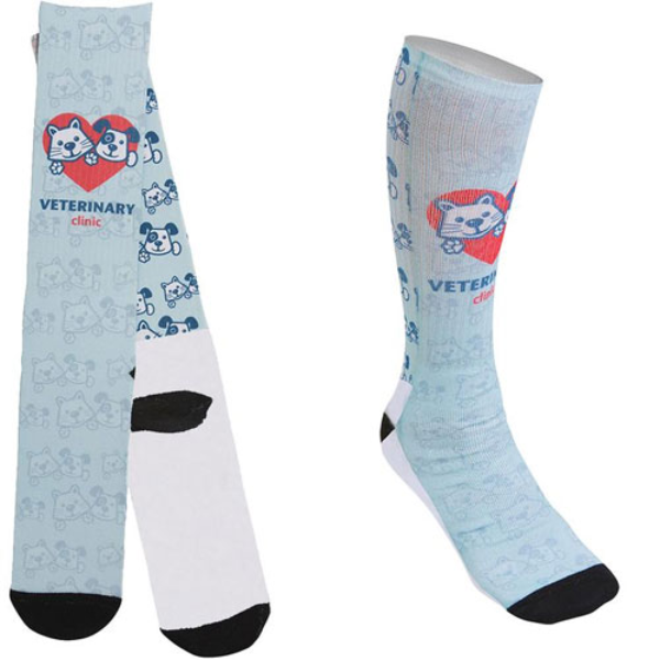 Promotional Women's Full Color Crew Socks