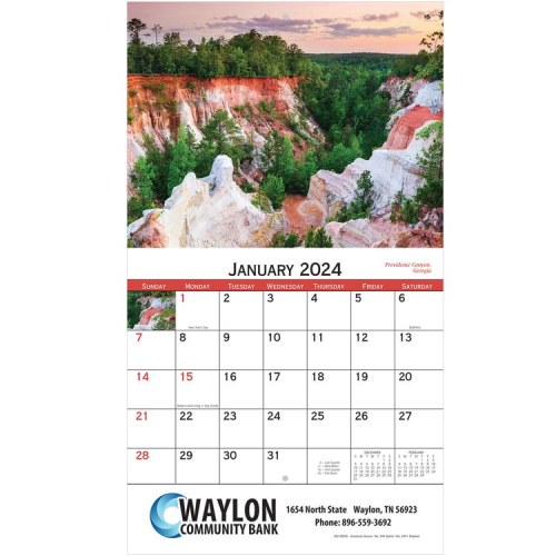 American Scenic Wall Custom Calendar