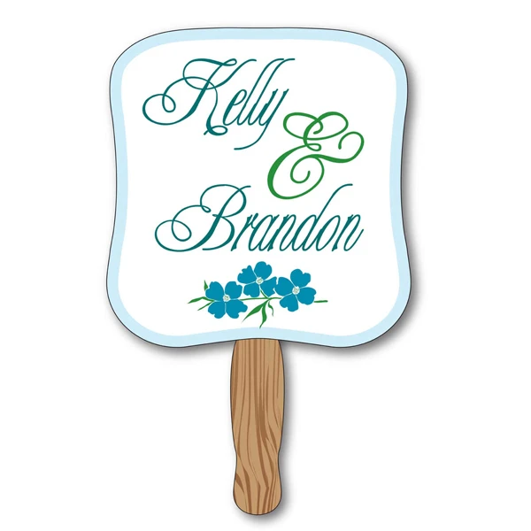 Promotional Rectangle Hand Held Paper Fan