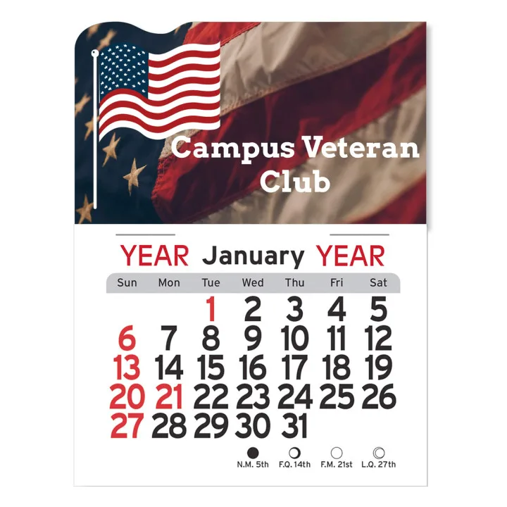 Promotional Peel-N-Stick® Calendar -Semi-Truck