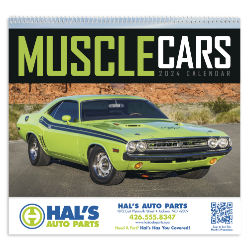 Custom Muscle Cars Calendar-(2024)