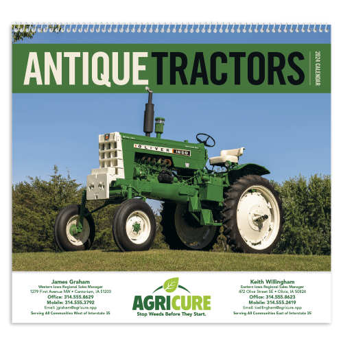 Promotional Antique Tractors Wall Calendar