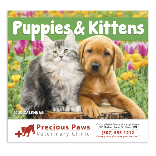 Promotional Puppies and Kittens Wall Calendar