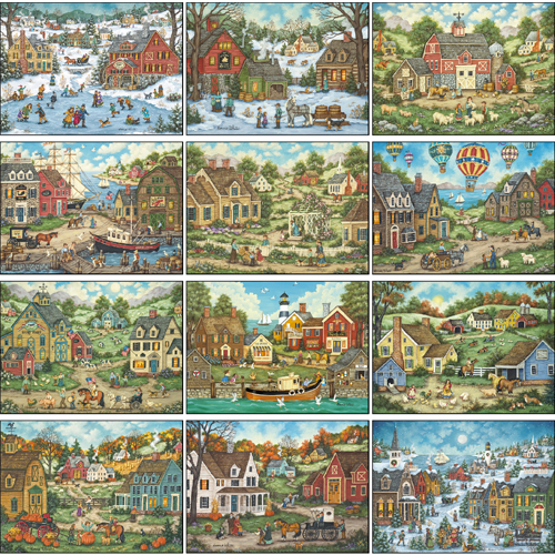 Folk Art Wall Calendar Custom Favorite Calendars 2.96 Ea
